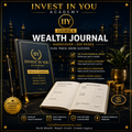 Invest In You Academy Wealth Journal — premium hardcover goal setting notebook