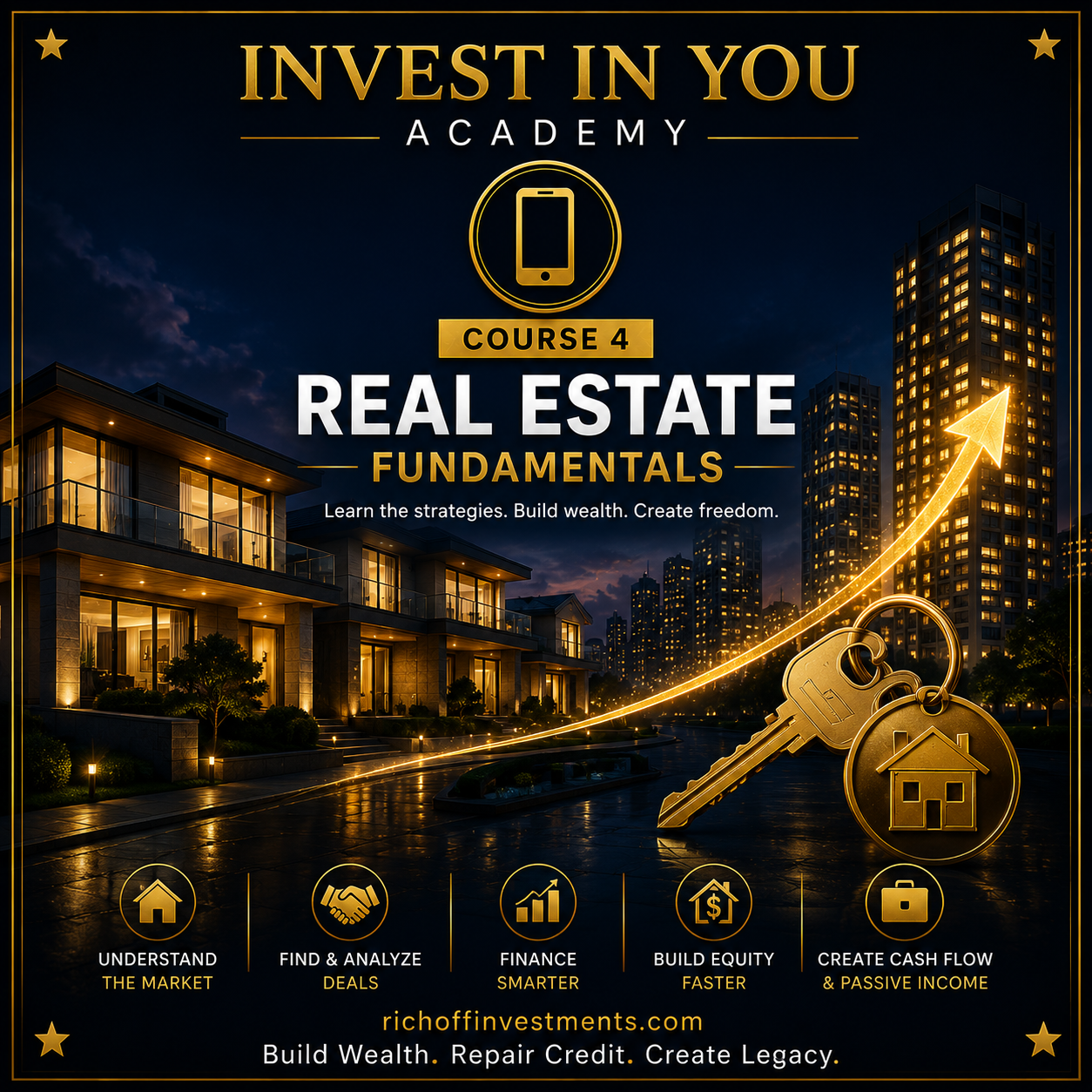 Real Estate Fundamentals course cover — Invest In You Academy financial education